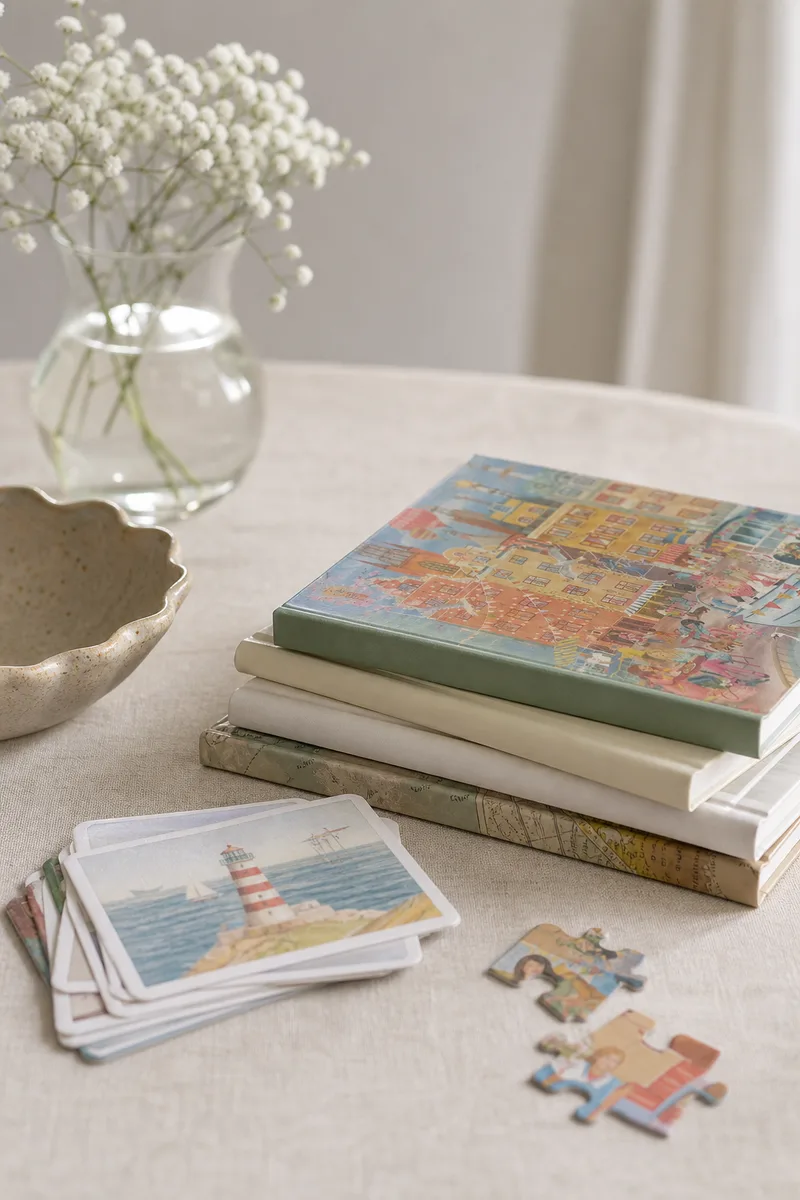 Books, Cards, Puzzles, Maps