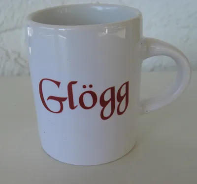 Ceramic glögg cup 2.5 " diameter x 2"