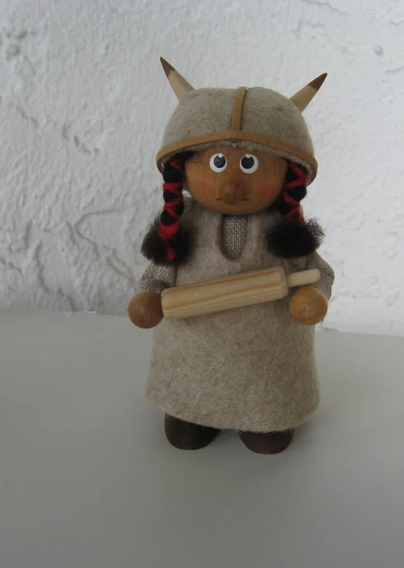 Viking woman  5" tall  Made in Sweden  1 left