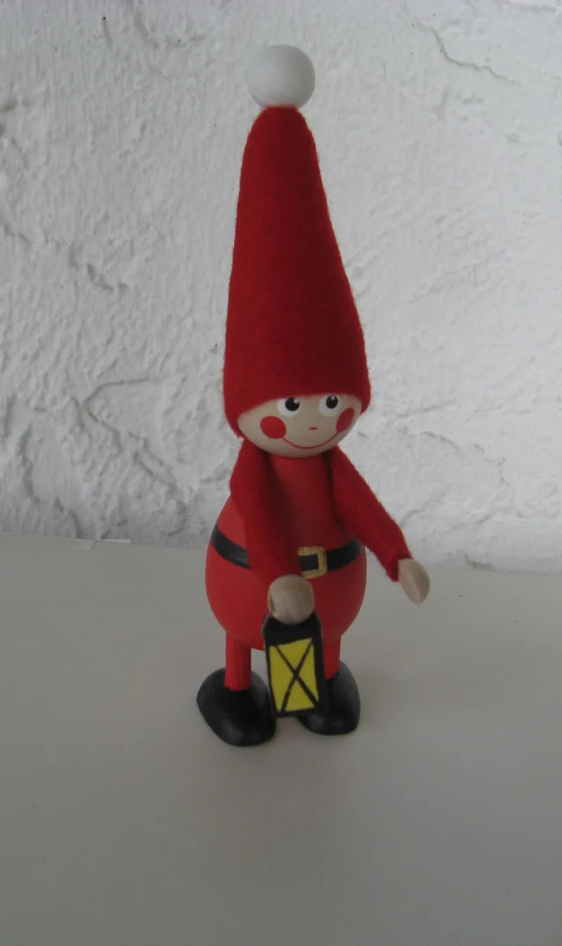 Tomte w/lantern  5"  Made in Sweden  2 left