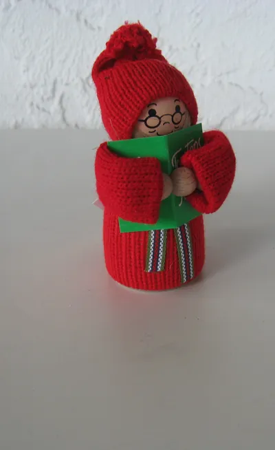 Tomte w/Christmas book 3.5"  Ljungströms of Sweden  1 left