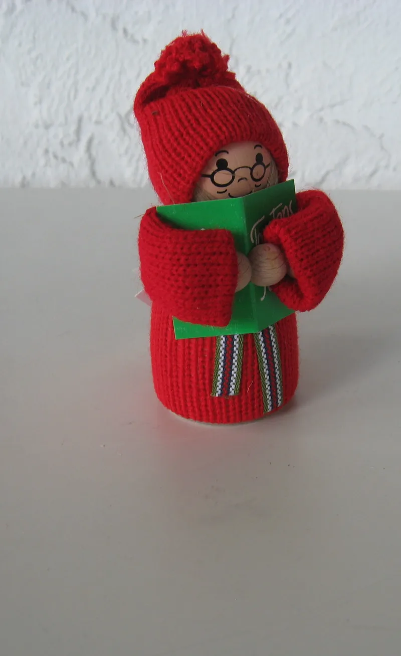 Tomte w/Christmas book 3.5"  Ljungströms of Sweden