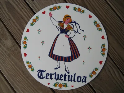 Finnish welcome sign 15"  one left