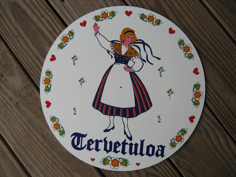 Finnish welcome sign 15"