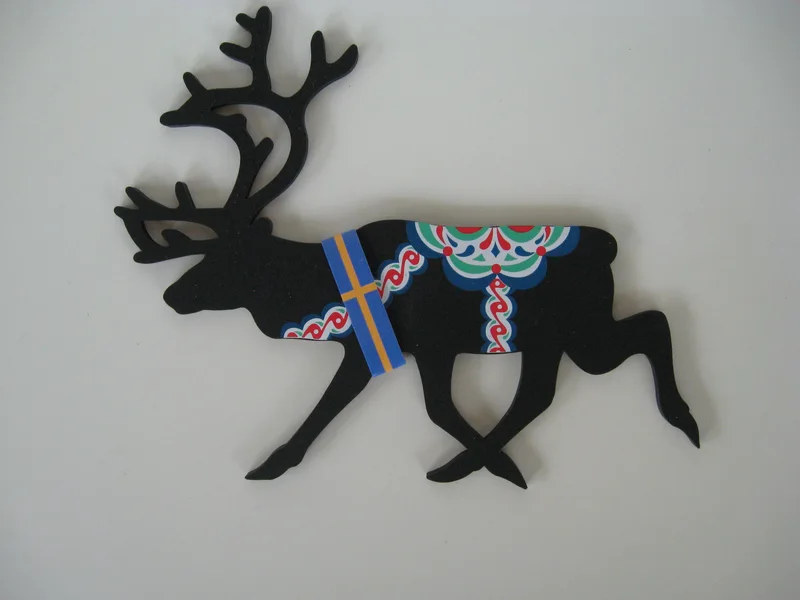 Reindeer trivet  9.5" x 7.5" rubber:  Made in Sweden 1 left