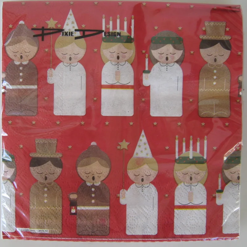 Lucia Christmas beverage napkins  20 pkg