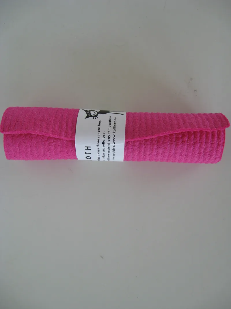"Toppen" Karin's Cheerful Colors dish washing sponge/ dish cloth "Cerise" Kattinatt of Sweden 6.5" x 6.25"
