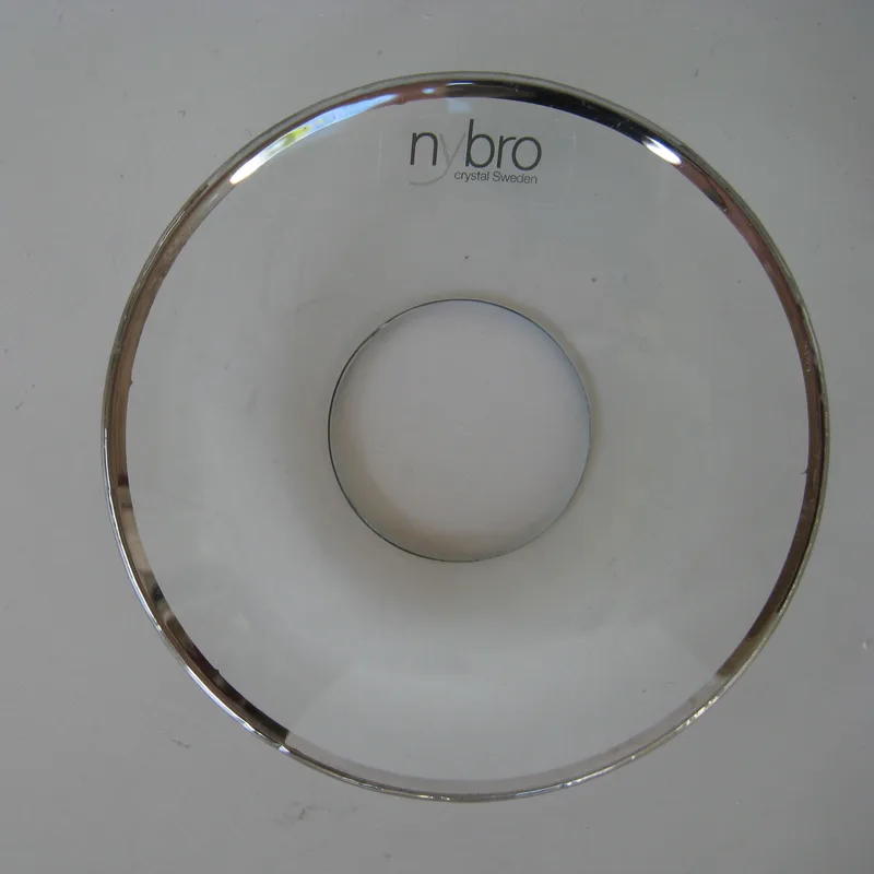 Bobeche: Silver rim 2.5" Made in Sweden by Nybro