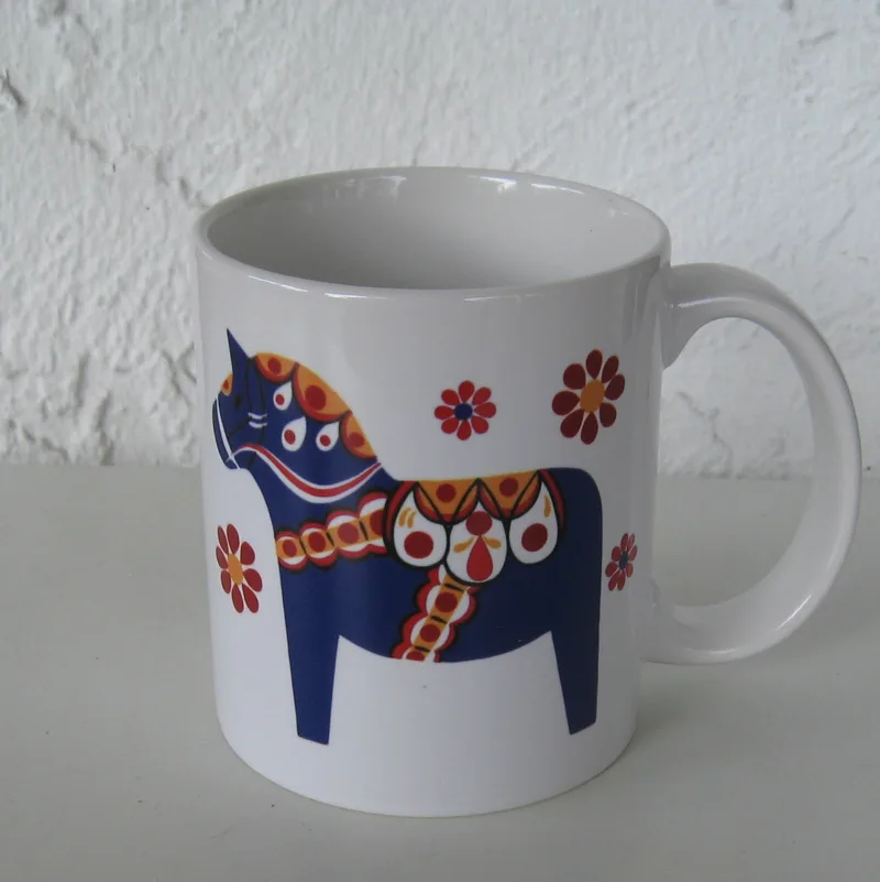 Mug  Dala Horse blue