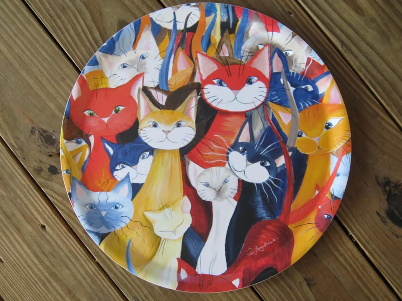 "Diversity" round tray 15" by Originella of Sweden laminate