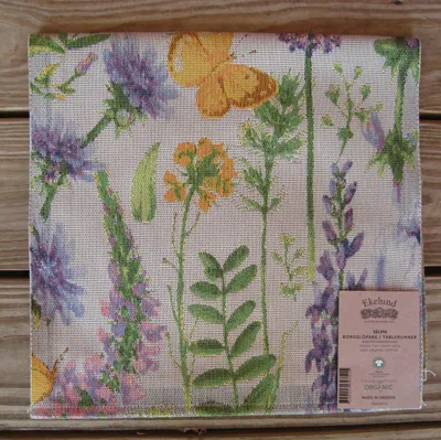 100% Organic Cotton runner "Selma" Made in Sweden by Ekelund 14" x 47"