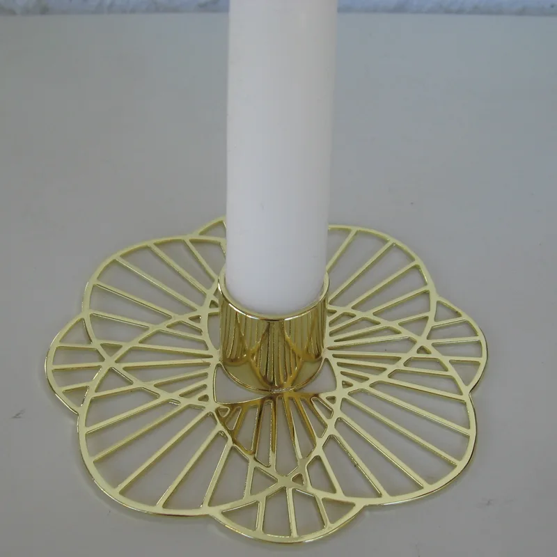"Sun" table candle holder 4.5" diameter Pluto of Sweden