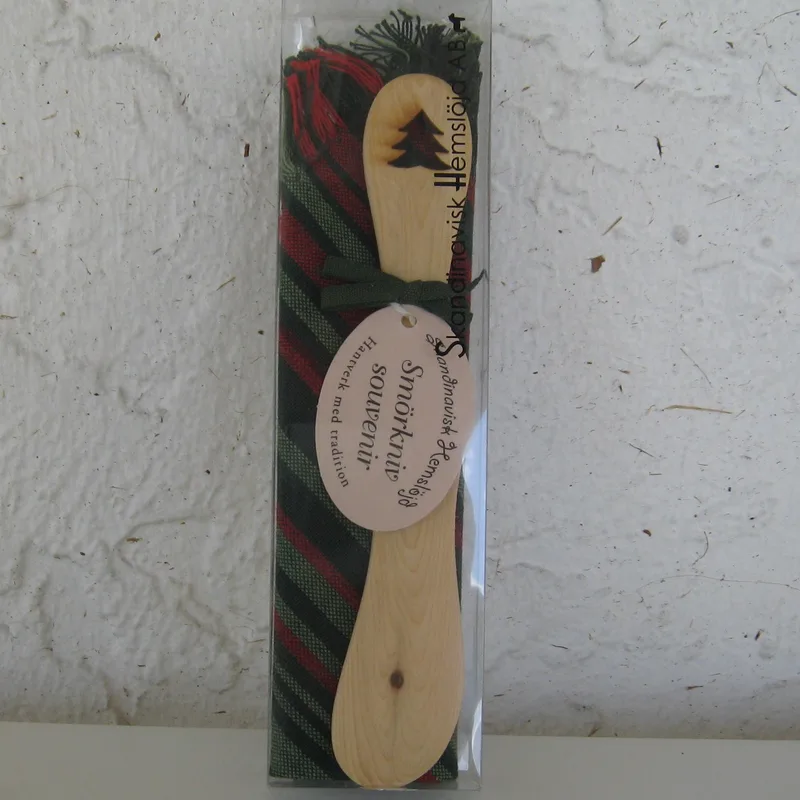 Christmas tree butter spreader &  cookie cloth   Made in Sweden