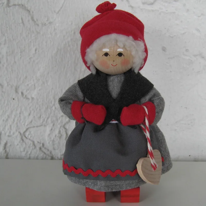 Tomte lady w/red shoes Butticki of Sweden 7"