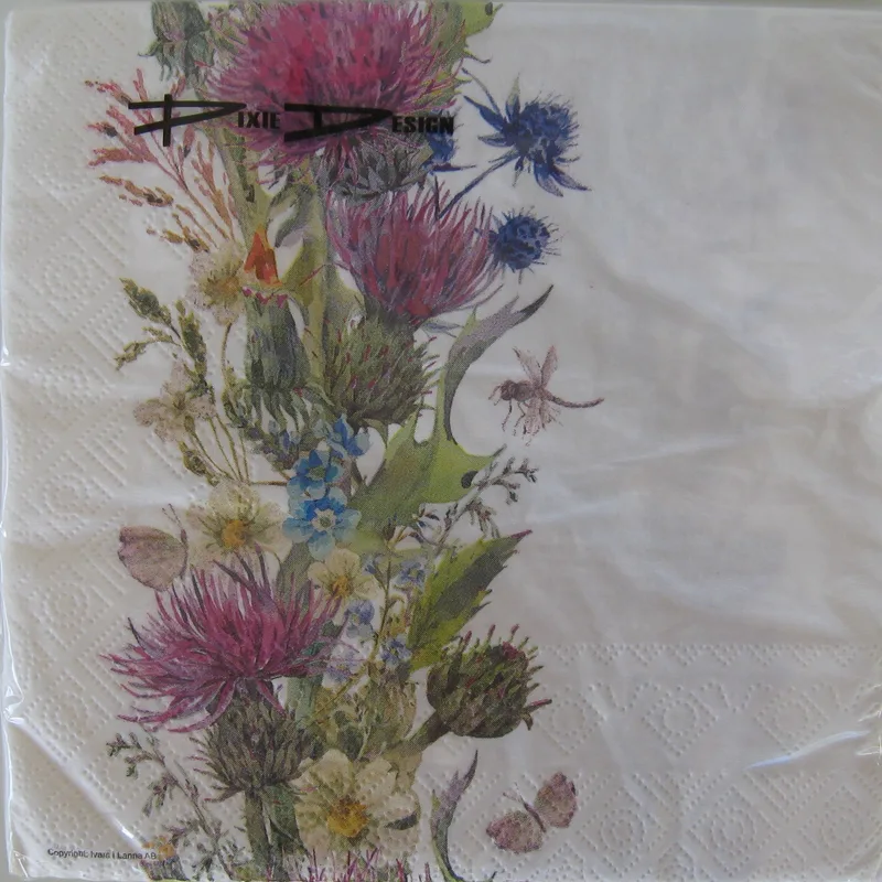 "Blomsterranka" beverage napkins 20 pkg