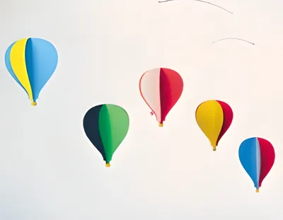 5 Hot Air Balloons mobile: Made in Denmark by Flensted