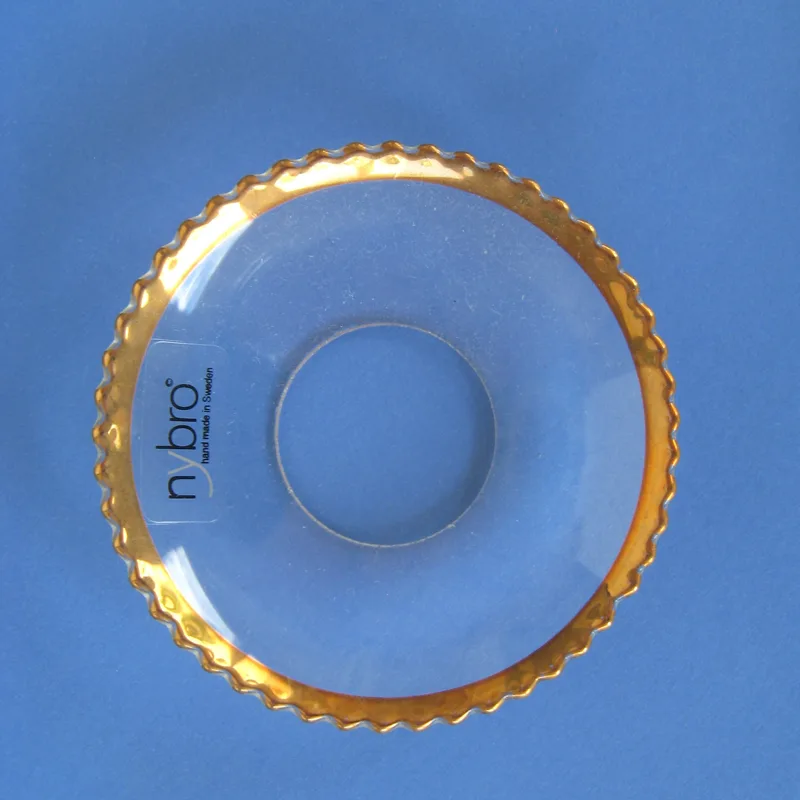 Bobeche: Gold Pearl 2.5"crystal  Made in Sweden