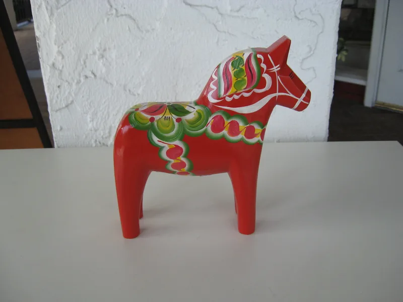 Red Dala Horse 6.5"  1 left