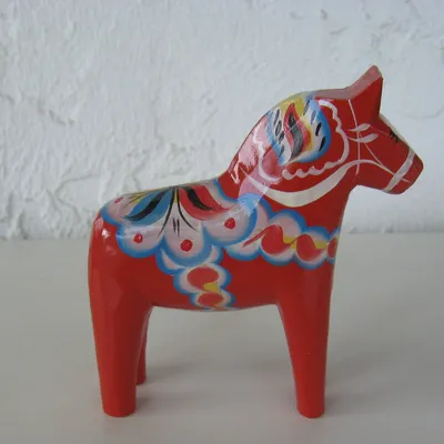 Red Dala Horse 5" 1 LEFT