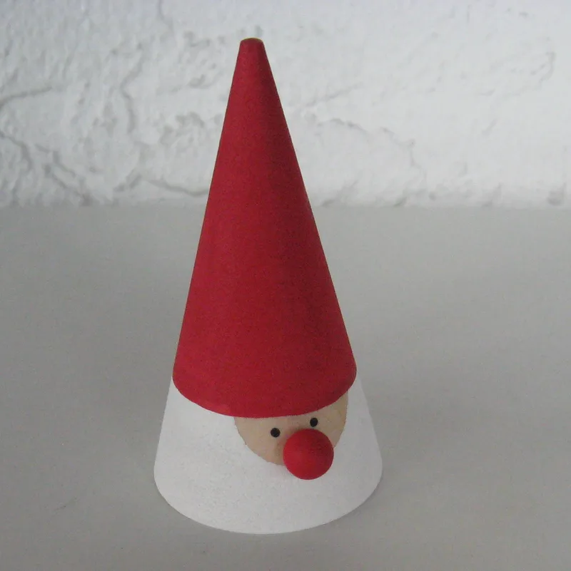 "Leo" Christmas Santa  2.5" high  Made in Sweden  wood