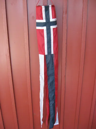 Norwegian red, white and blue windsock, 60" long