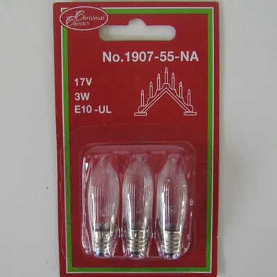 3 extra bulbs for electric candolier with 7 lights