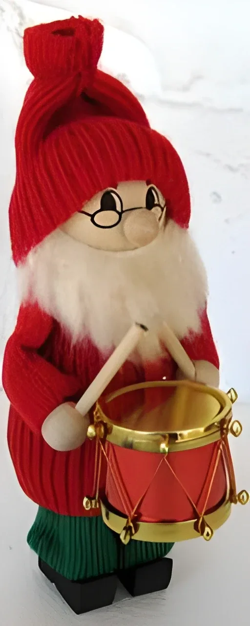 Tomte with drum, 7" tall, Ljungströms of Sweden