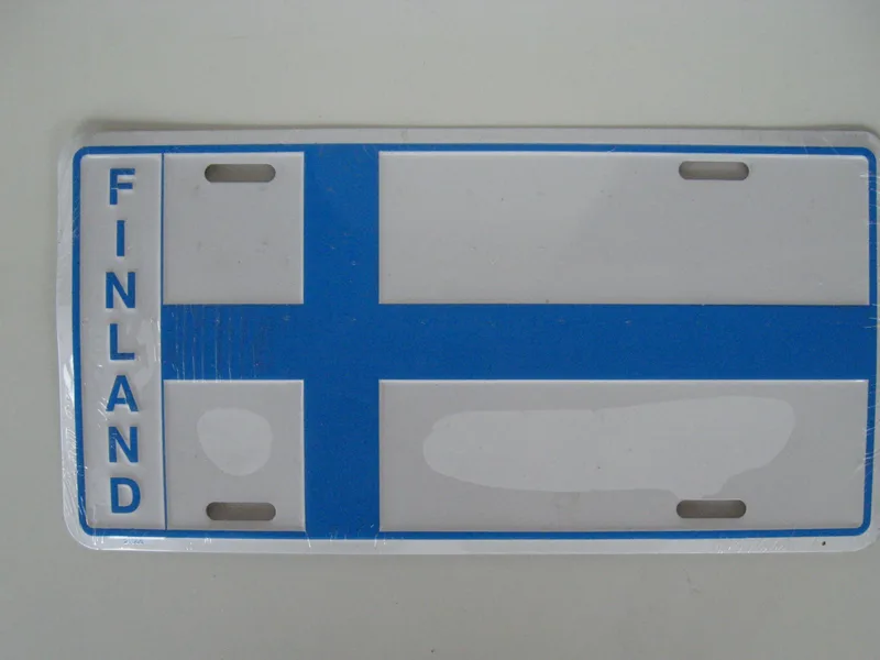 Finnish flag license plate