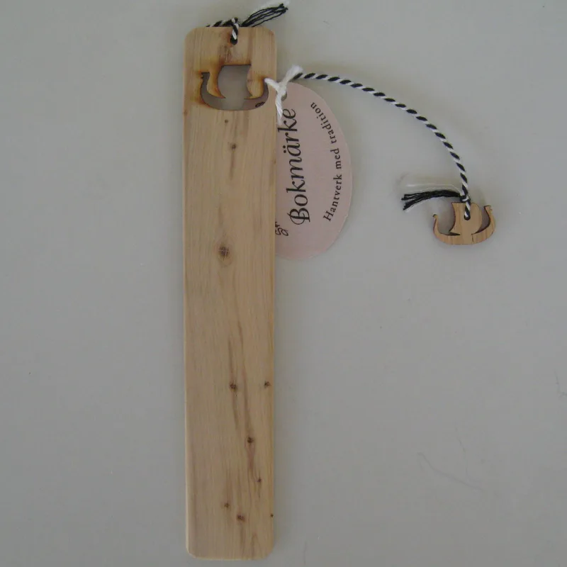 Bookmark made of juniper wood, 6.5" long, Viking ship design