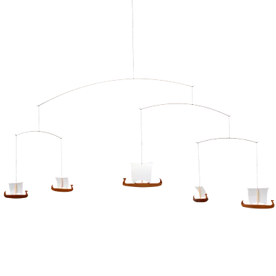 5 Viking Ships Flensted of Denmark 11" x26"
