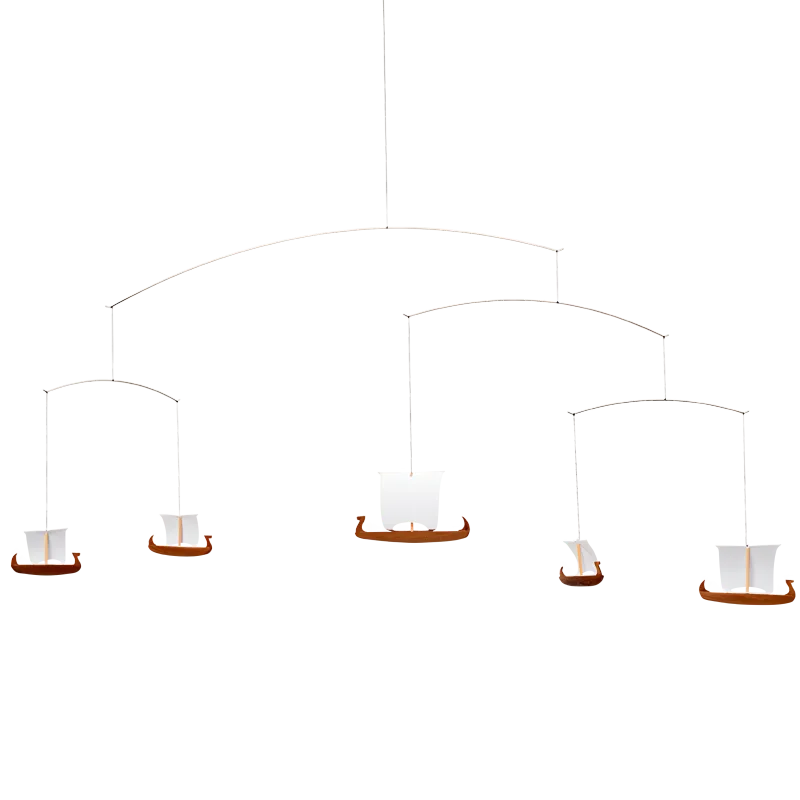 5 Viking Ships  Flensted of Denmark   11" x26"