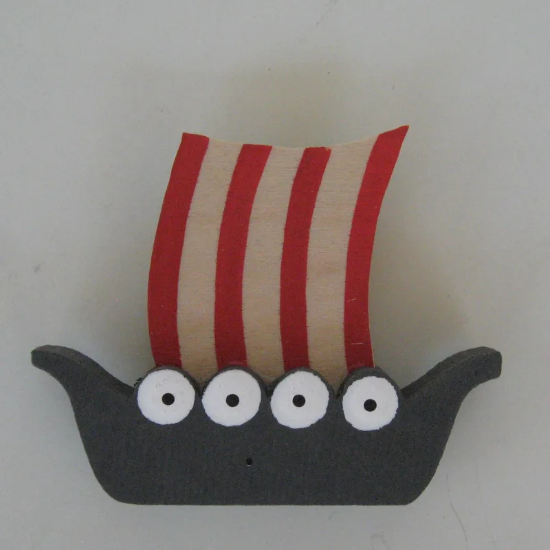 Magnet, Viking Ship, wood