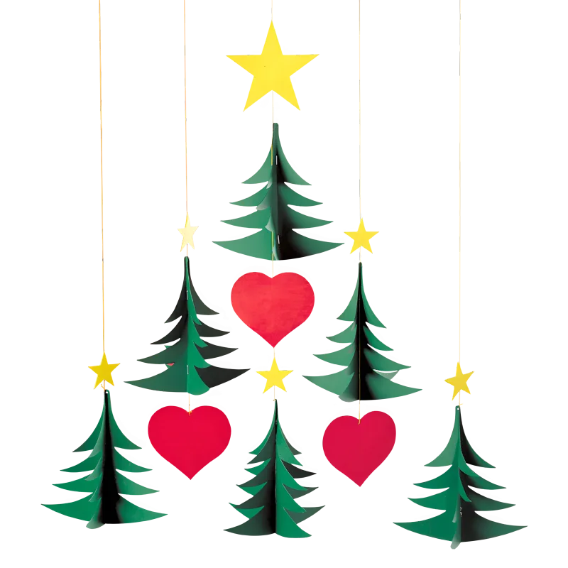 "Six Christmas Trees" mobile   Flensted of Denmark   17" x 14"