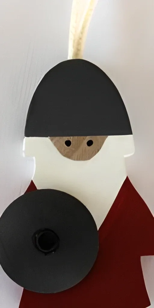 Viking ornament  2.5" wood Made in Sweden