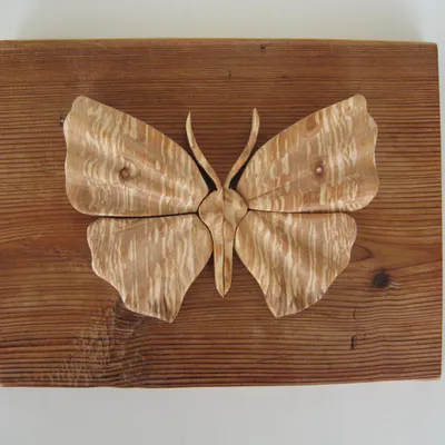 "Butterfly" by Gunnar Kanevad; world famous Swedish wood sculptor 9" x 8"