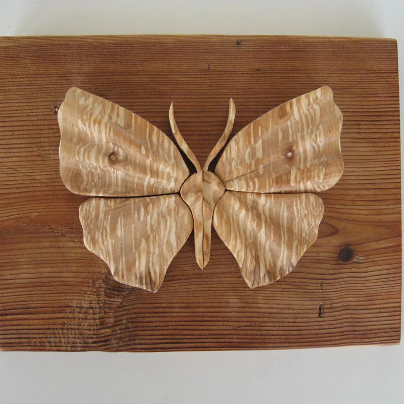 "Butterfly" by Gunnar Kanevad; world famous Swedish wood sculptor  9" x 8"