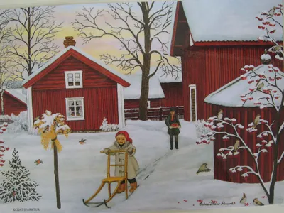Placemat wtih Ekers Marie Persson painting "Sparktur" 16.5" x 12" plastic laminated