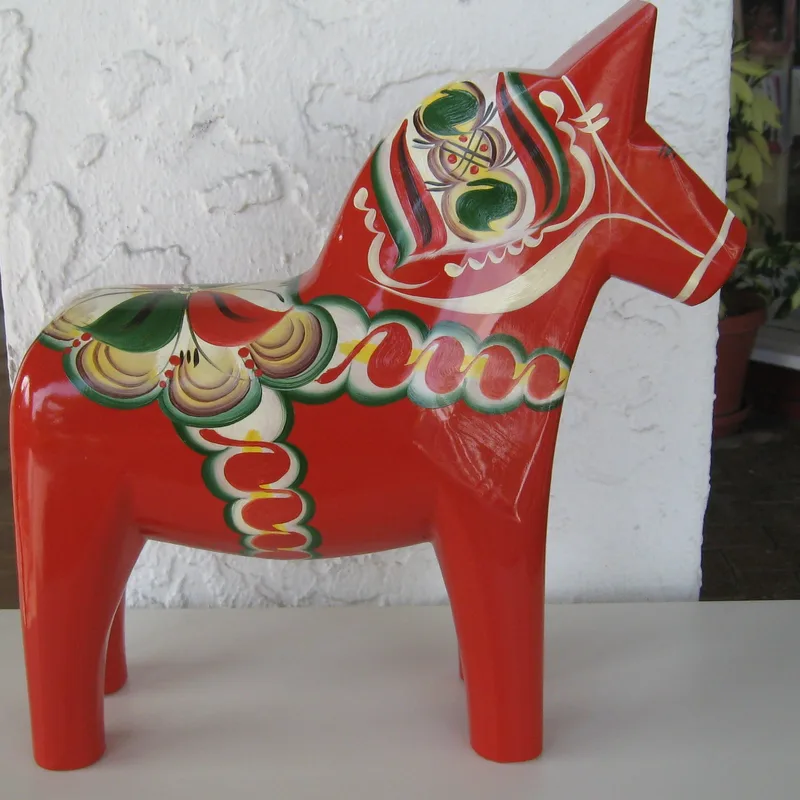 Red Dala Horse 12"