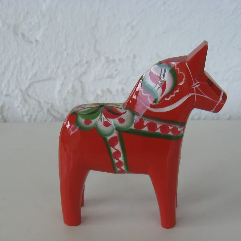 Red Dala Horse 4"