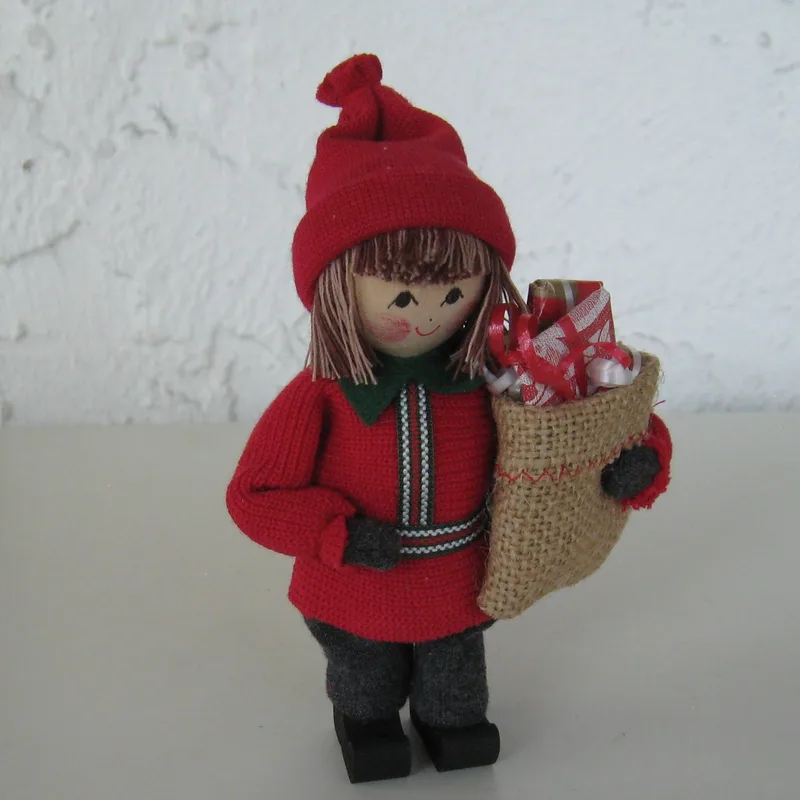 Tomte with sack full of presents 8" tall  Butticki of Sweden
