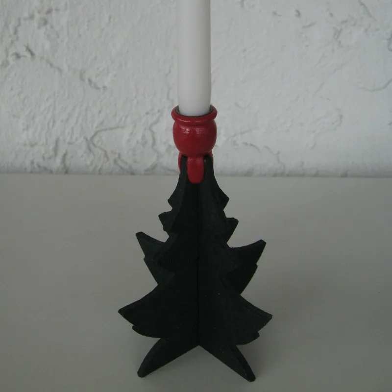 Single candle Christmas tree candle holder  11" tall  Made in Sweden