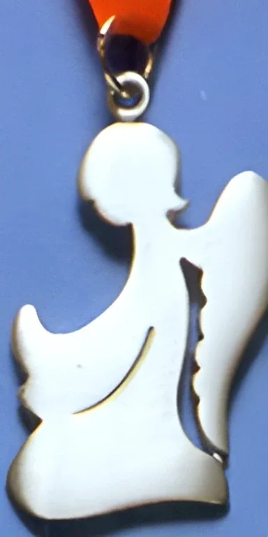 Pewter angel ornament 2"  Made in Sweden  1 LEFT