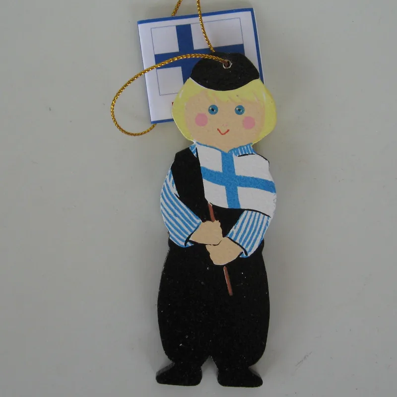 Finnish boy ornament 4"   1 left