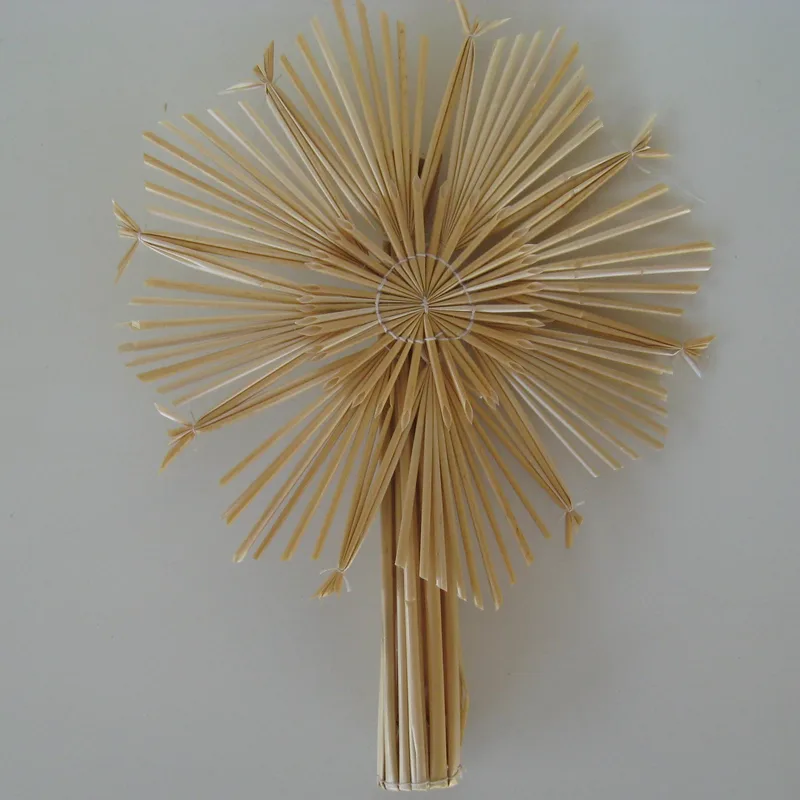 Christmas tree top star, made of straw, 10" h x 7" w