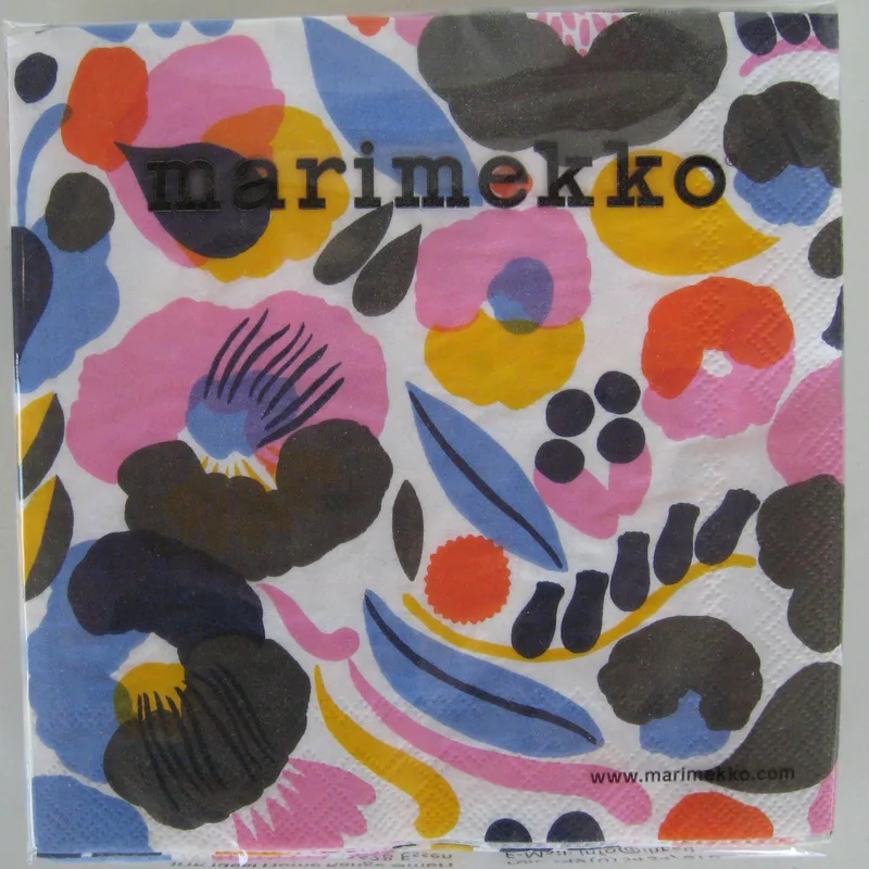 Marimekko "Hattarakukka" beverage napkins 3 ply 20/pkg