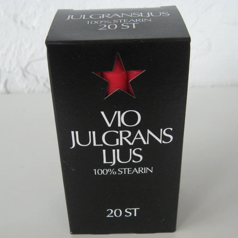 Red VIO angel chime candles, box of 20, 100% stearin