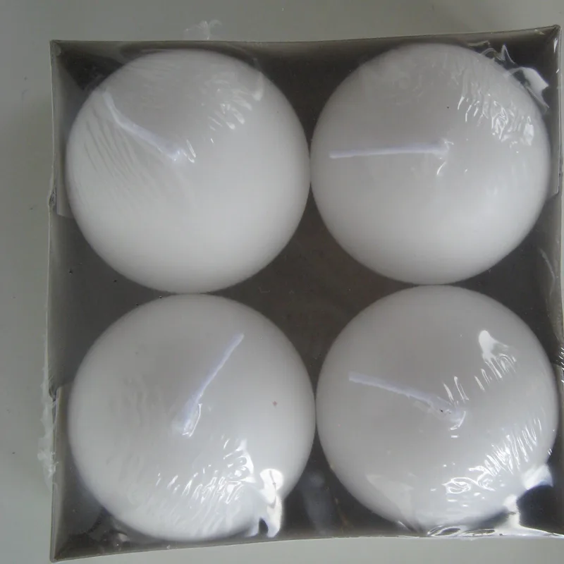 Danish Ball Candles, "White" set of 4