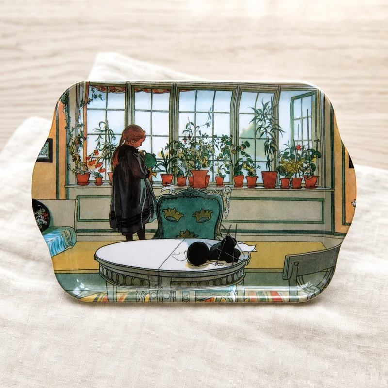 Carl Larsson snack tray 81/4" x 51/2" melamine "flower window"