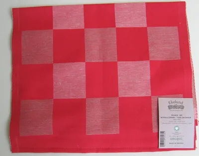 100% Organic Cotton Runner "Schack 330" Made in Sweden by Ekelund, 14" x 43"