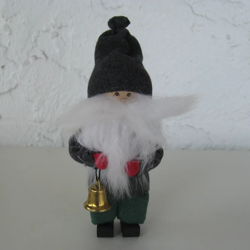Grey Tomte w/bell 6"   Butticki of Sweden